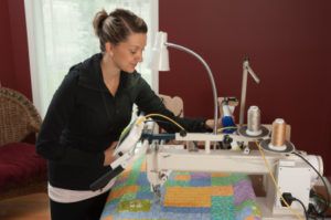 Woman Quilting