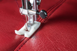 Red Leather Sewing