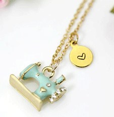 Green-and-Gold-Sewing-Machine-Charm-Necklace